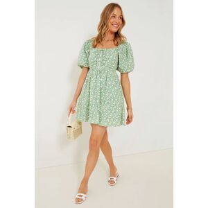 Tuckernuck Hyacinth House green floral cotton mini dress Size XL